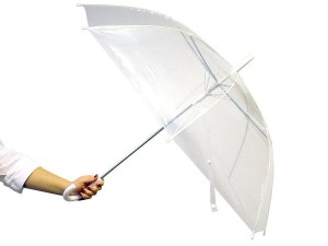 PARASOLKA AUTOMATYCZNA PRZEZROCZYSTA BIAŁE WYKOŃCZ