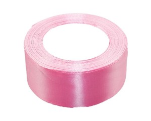 WSTĄŻKA SATYNOWA RÓŻOWA 50MMX32M