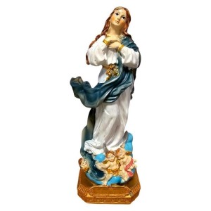 FIGURA MATKA BOŻA NIEPOKALANA Z ANIOŁKAMI 23CM