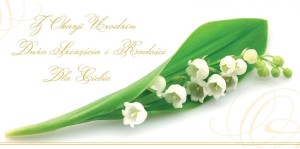 KARNET FLOWERS URODZINY WZÓR NR 1