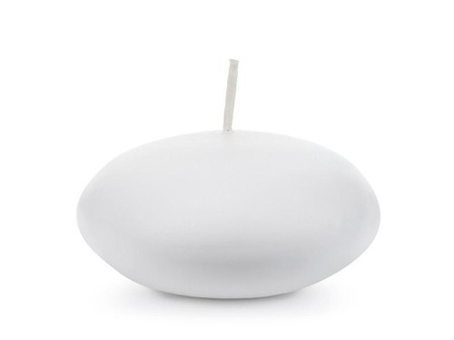 Świeca pływająca matowa biały 8cm 4szt