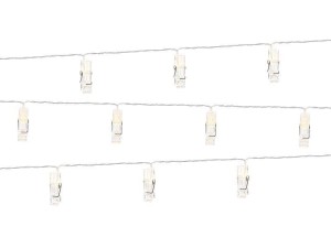 LAMPKI LED KLAMERKI BEZBARWNE 1.4M