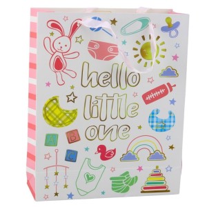 TORBA PREZENTOWA HELLO LITTLE 32X26X10CM, LEANTOYS