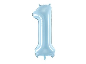 BALON FOLIOWY 1 JASNY NIEBIESKI 86CM