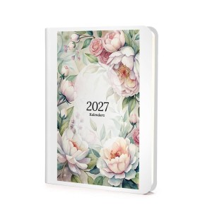 KALENDARZ 2027 A6 PHOTO MAT TYGODNIO. BIAŁY KWIATY