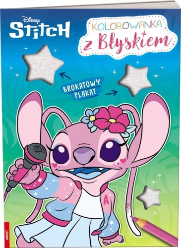 Disney Stitch. Kolorowanka z błyskiem