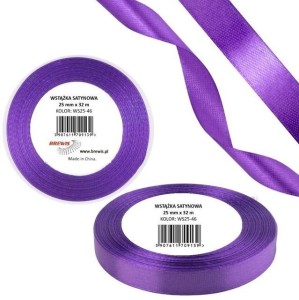 WSTĄŻKA SATYNOWA 25MM/32M ORCHIDEA