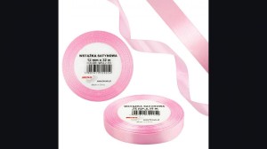 WSTĄŻKA SATYNOWA 12MM/32M BABY PINK