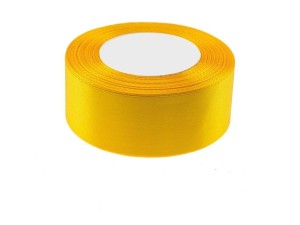 WSTĄŻKA SATYNOWA ŻÓŁTA 50MMX32M