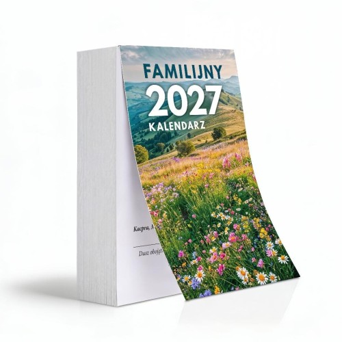 Kalendarz 2027 A6 zdzierak średni Familijny