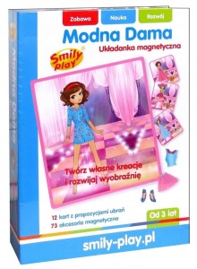 UKŁADANKA MAGNETYCZNA MODNA DAMA, SMILY PLAY