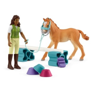 ZESTAW DO TRESURY KONI ZE ŹREBAKIEM, SCHLEICH
