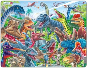 UKŁADANKA SZCZĘŚLIWE DINOZAURY MAXI, LARSEN