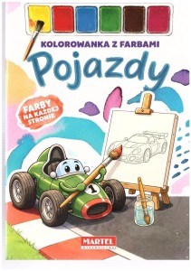 KOLOROWANKA Z FARBAMI POJAZDY, PRACA ZBIOROWA