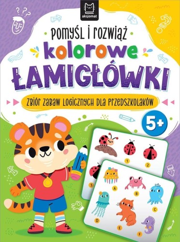 Pomyśl i rozwiąż kolorowe łamigłówki 5+