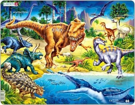 Układanka Larsen Maxi Dinosaurs 57el, Tactic