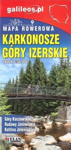 KARKONOSZE, GÓRY IZERSKIE - MAPA ROWEROWA