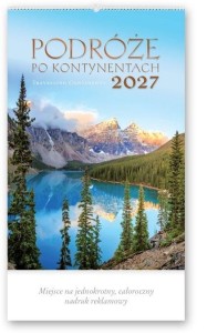 KALENDARZ 2027 REKLAMOWY PODRÓŻE PO KONTYNENTACH