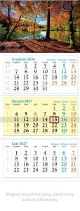 KALENDARZ 2027 TRÓJDZIELNY JESIEŃ