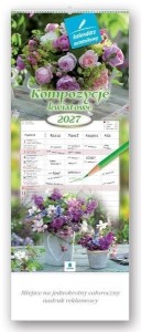 KALENDARZ 2027 RODZINNY KOMPOZYCJE KWIATOWE