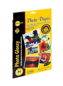 PAPIER FOTO A4/20ARK BŁYSZCZĄCY 200G LASER YELLOW