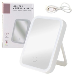 LUSTERKO PODŚWIETLANE LED 3 TRYBY BIAŁE
