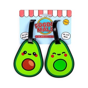 ZAWIESZKI BAGAŻOWE Z PVC - FOODIEMALS AVOCADO 2SZT