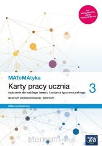 Matematyka 3 Nowa Era ZP,  KARTY PRACY używany kat. A