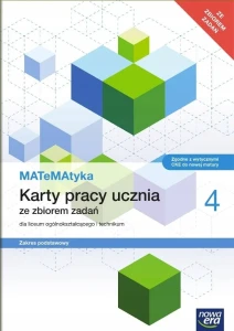 Matematyka 4 Nowa Era ZP,  KARTY PRACY z zbiorem zadań  używany kat. A