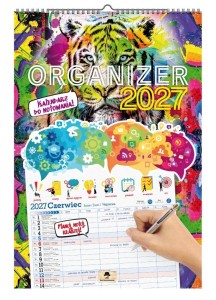 KALENDARZ 2027 A3 ŚCIENNY JEDNOSTRONNY ORGANIZER