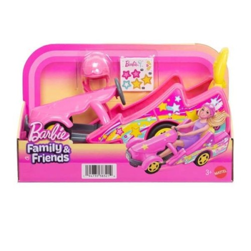 Barbie gokart + kask, Mattel