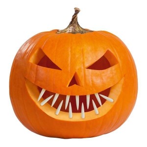 DEKORACJE HALLOWEEN DYNIA Z ZĘBAMI