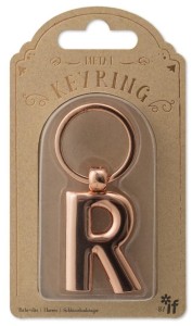 METALOWY BRELOK DO KLUCZY LITERA R KEYRING, IF