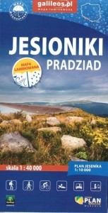 MAPA TURYSTYCZNA - JESIONIKI. PRADZIAD LAMINOWANA