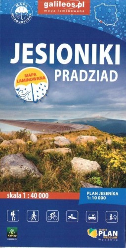 Mapa turystyczna - Jesioniki. Pradziad laminowana