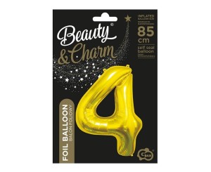 BALON FOLIOWY B&C 4 ZŁOTY 85CM