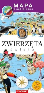 MAPA Z NAKLEJKAMI. ZWIERZĘTA ŚWIATA