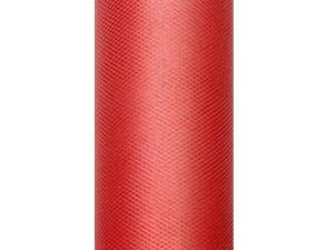 TIUL GŁADKI CZERWONY 0,3X9M