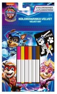 ZESTAW KOLOROWANEK Z FLAMASTRAMI 12EL PSI PATROL