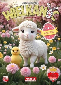 KOLOROWANKA WIELKANOC Z BARANKIEM Z NAKLEJKAMI