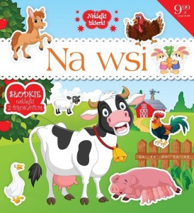 NAKLEJKI ISKIERKI Z BROKATEM. NA WSI