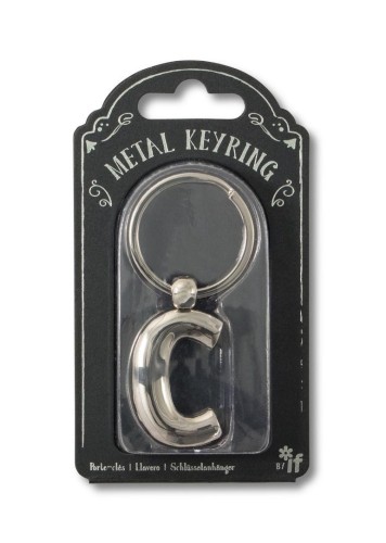 Silver Letter Keyring - brelok do kluczy litera C
