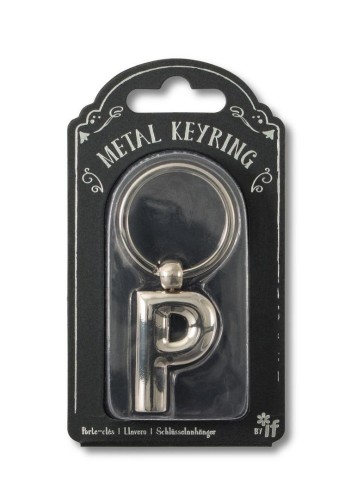 Silver Letter Keyring - brelok do kluczy litera P