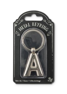 SILVER LETTER KEYRING - BRELOK DO KLUCZY LITERA A