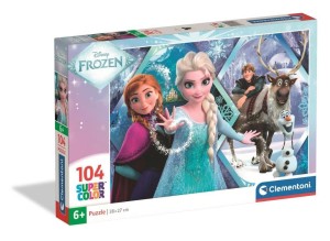 PUZZLE 104 SUPER KOLOR FROZEN, CLEMENTONI