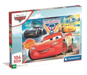 PUZZLE 104 SUPER CARS, CLEMENTONI