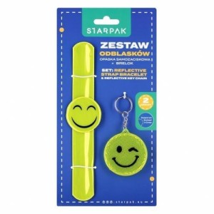 ZESTAW ODBLASKOWY OPASKA SAMOZACISKOWA +BRELOK