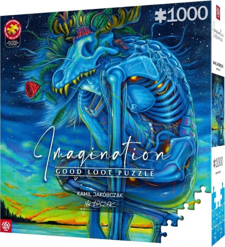 Puzzle 1000 Kamil Jakóbczak Biały Wilk, Good Loot