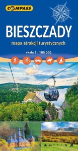 MAPA ATRAKCJI TUR. - BIESZCZADY 1:100 000 W.2025