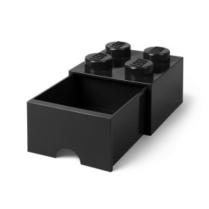 LEGO(R) POJEMNIK KLOCEK Z SZUFLADĄ CZWÓRKA CZARNY